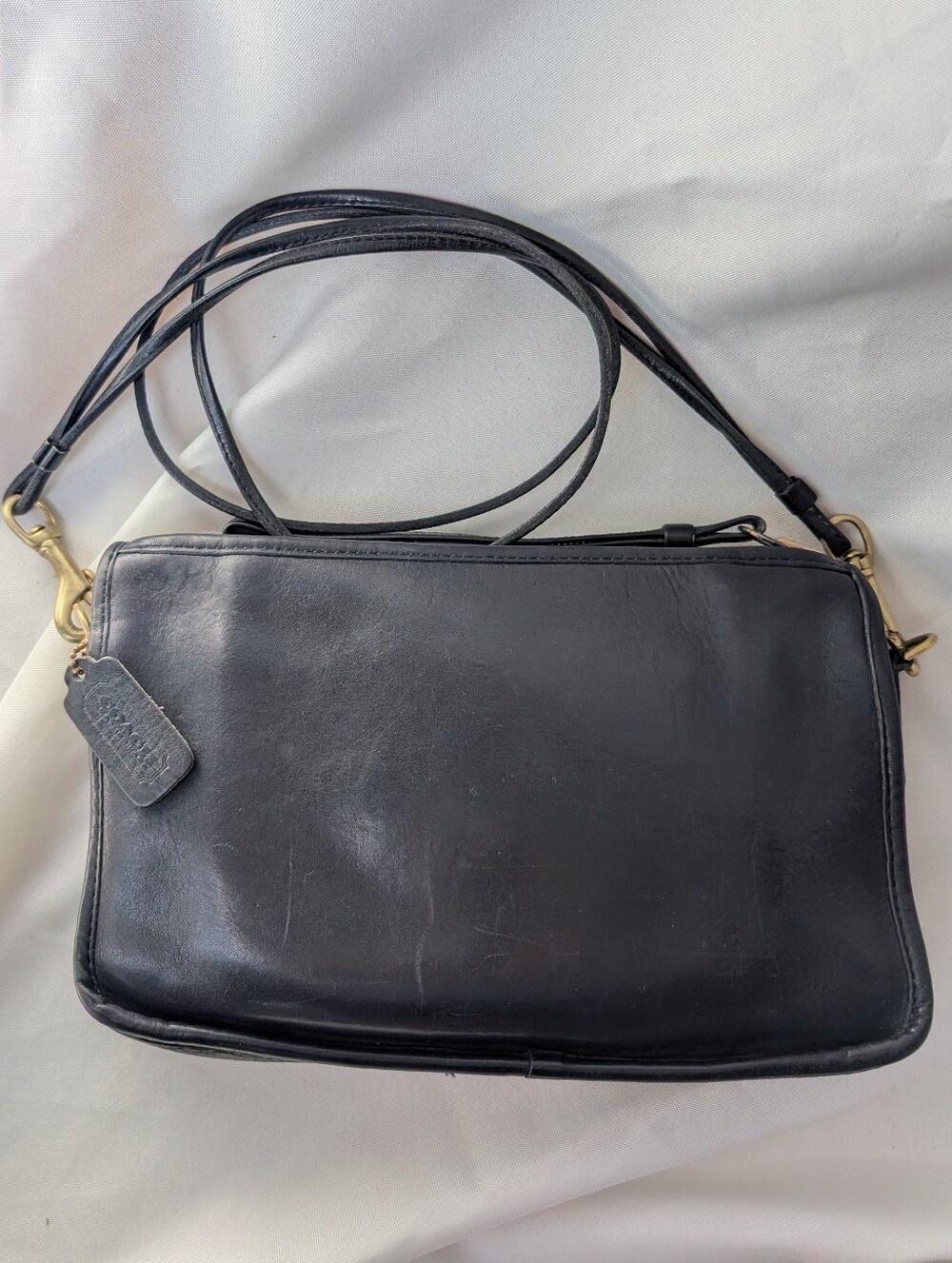 Coach Vintage Black  Leather Bonnie Cashin Bag 1970's Made NY City USA 213 7502